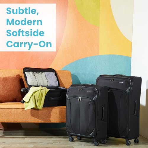 American Tourister 4 KIX 2.0 Expandable Softside Luggage with Spinner Wheels, 20 SPINNER, PURPLE ORCHID