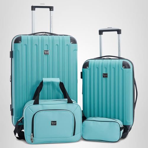 Travelers Club Midtown Hardside 4-Piece Luggage Travel Set, Emerald