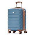Flight Knight 22x14x9" Expandable Carry On Suitcase Hardside TSA Lock USB C Port Lightweight Luggage Silent Double Spinner Wheels Maximum Overhead Carry-On Bag For American & United Approved Airlines