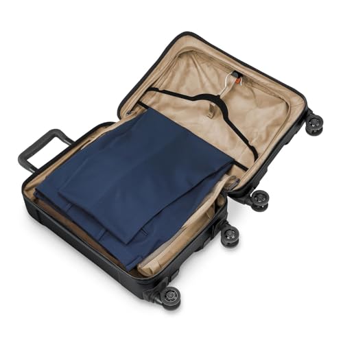Briggs & Riley Domestic 22" Carry On Spinner - Luggage for Travel, Suitcases with Wheels, Hardside Rolling Bag for Men & Women, Self-Repairing Zipper - Torq Collection, Stealth Black