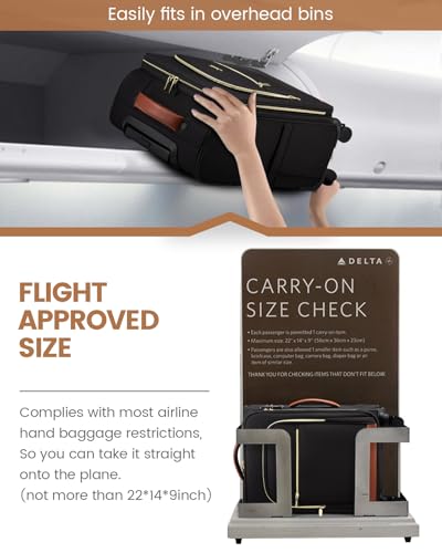 LOVEVOOK Carry On Luggage 22x14x9 Airline Approved, 20 Inch Softside Suitcases with Wheels, Lightweight Spinner Carry on Suitcase with TSA Lock, Water-Resistant Large Capacity Luggage for Travel