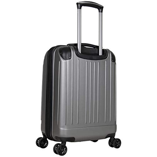 Kenneth Cole Reaction Flying Axis 20" Hardside Expandable 8-Wheel Spinner Carry-On Suitcase, Silver