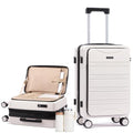 LOVEVOOK Carry On Luggage 20 Inch, Airline Approved Expandable Hard Shell Suitcase with Spinner Wheels, TSA Lock & Cup Holder, Fits Most Overhead Bins