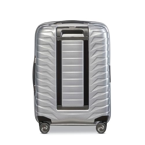 Samsonite Proxis Global Carry-On Hardside Luggage with Dual Spinner Wheels, Airline Approved - Innovative Roxkin™ Lightweight Shell With Ultimate Durability- TSA Lock, Telescopic Handle - Silver