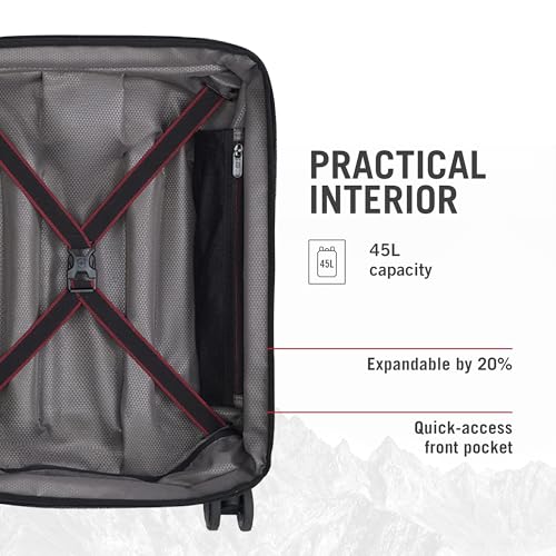 Victorinox Spectra 3.0 Frequent Flyer Plus Carry-On - Modern Hardside Carry-On Luggage - Rolling Suitcase with Spinner Wheels - Holds Travel Accessories - 45 Liters, Red