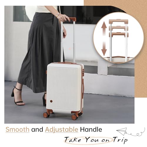 Hulsin 20” Carry on Luggage with Spinner Wheels,22x14x9 Airline Approved