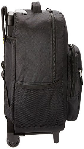 Rockland Double Handle 17" Rolling Backpack, Black