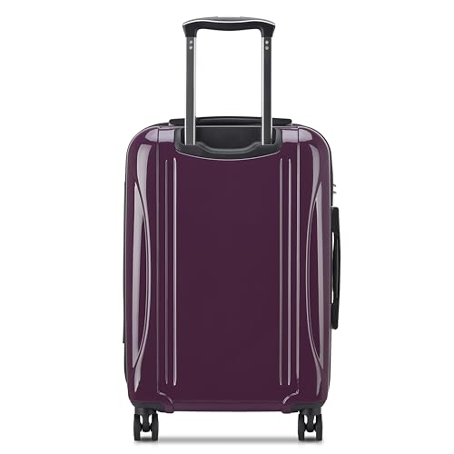 DELSEY PARIS Helium Aero Hardside Expandable Luggage with Spinner Wheels, Plum, Carry-On Plus 21 Inch
