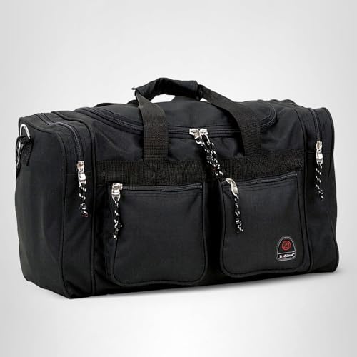 Rockland Duffel Bag, Black, 18.5 in X 10.5 in X 8.5 in