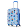 American Tourister STITCH CARRY-ON SPINNER Luggage - Airline Approved, Durable Hardshell with RightHeight Adjustable Handle - Expands 1.5in - Roll Confidentially with Dual 360 Spinner Wheels
