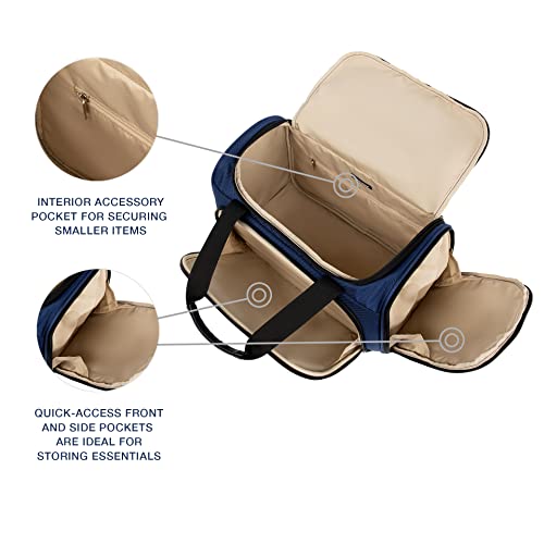 Travelpro Runway 3 piece Luggage Set, Carry on UnderSeat Luggage Soft Tote, Carry-on & Convertible Medium to Large 28-Inch Check-in Expandable Luggage, 4 Spinner Wheels, Softside Suitcase, Blue