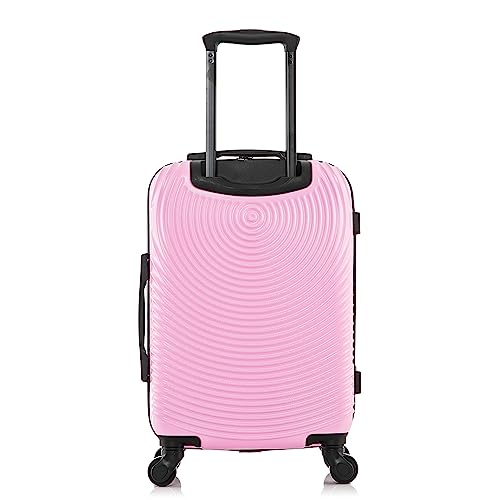 DUKAP INCEPTION Luggage with Spinner Wheels | Durable Lightweight Hardshell Suitcase, Travel Bag with Handle and Trolley, 20-Inch Carry On Small Luggage | Pink