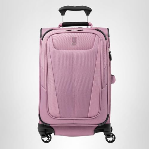Travelpro Maxlite 5 Softside Expandable Luggage with 4 Spinner Wheels, Lightweight Suitcase, Men and Women, Orchid Pink Purple, Carry-on 21-Inch