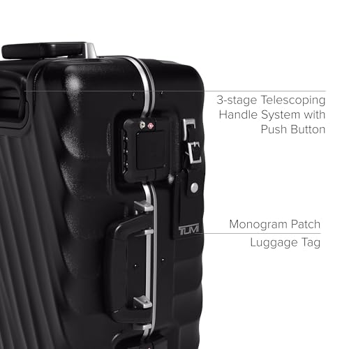TUMI 19 Degree Frame International 4 Wheel Carry-On - Lightweight Suitcase - Hard Shell Luggage - 21.8" X 14.0" X 9.0" - Black Texture