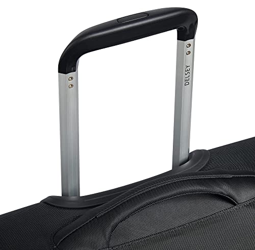 DELSEY PARIS Sky Max 2.0 Softside Expandable Luggage with Spinner Wheels, Black, Carry-on 21 Inch