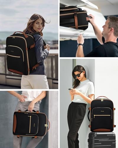 LOVEVOOK 40L Travel Backpack for Women & Men, Airline Approved Carry On Luggage with 3 Packing Cubes, TSA Overnight Bags, Waterproof Personal Item Bag, Weekender Essentials Backpacks fits 17" Laptop