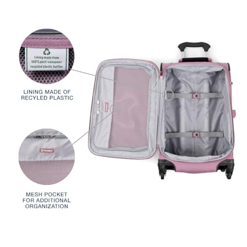 Travelpro Maxlite 5 Softside Expandable Luggage with 4 Spinner Wheels, Lightweight Suitcase, Men and Women, Orchid Pink Purple, Carry-on 21-Inch
