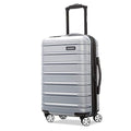 Omni 2 Airline Approved Carry-On Luggage – Stress-Free Size Meets 22x14x9" Requirements – For Fast Trips & Avoiding Baggage Fees – Dual 360° Spinner Wheels, USB Power Hub, Expands 1.5” – Silver