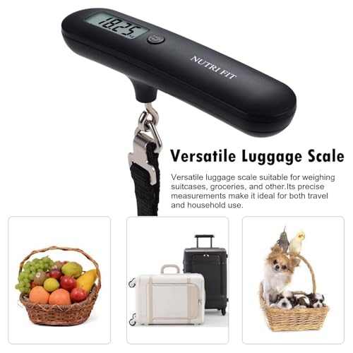 NUTRI FIT Luggage Scale Travel Digital Suitcase Weight Scale Portable 110lb
