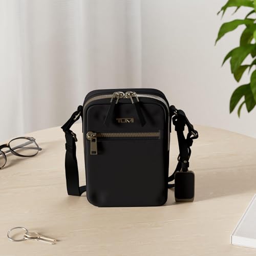 TUMI - Voyageur Persia Crossbody - Nylon Crossbody Travel Shoulder Bag for Women & Men - Stain- & Water-Resistant Fabric - Black & Gold