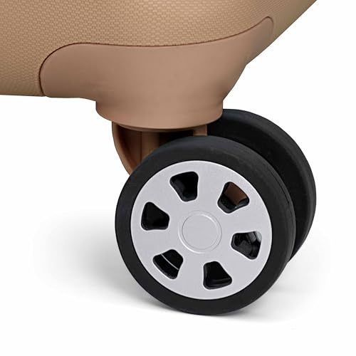 Traveler's Choice Pagosa Hardshell Expandable Luggage with Spinner Wheels, Latte Beige, 22-Inch Carry-on