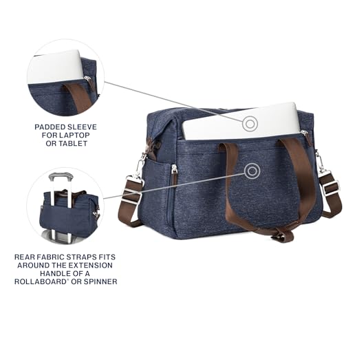 Travelpro Platinum Elite Carry on Soft Travel Underseat Tote Bag, Weekender, Overnight, Men and Women, True Navy Blue, 16.5 Inch