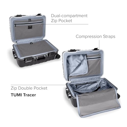 TUMI 19 Degree Frame International 4 Wheel Carry-On - Lightweight Suitcase - Hard Shell Luggage - 21.8" X 14.0" X 9.0" - Black Texture