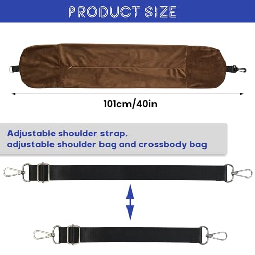 S-SNAIL-OO 1/2PCS Travel Pillow Stuffable with Clothes As Carry-On Luggage Fits Up to 3 Days of Travel Essentials, Multifunctional U-Shaped Pillowcase for Business, Trip, Outdoor (1PCS-Brown)