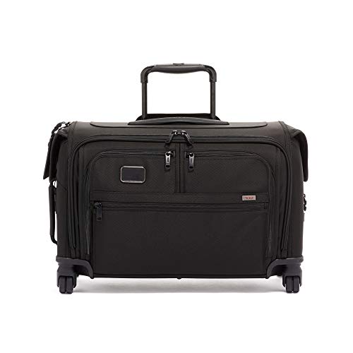 TUMI - Alpha Garment 4 Wheeled Carry-On - Garment Compartment Fits 6 Suits or Dresses - Carry On Luggage for Travel - Black