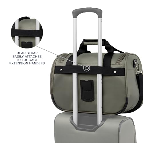 Travelpro Maxlite 5 Softside 2pc Set Expandable Carry On Luggage with 4 Spinner Wheels/Soft Underseat Tote, Lightweight Suitcase, Men and Women, Slate Green