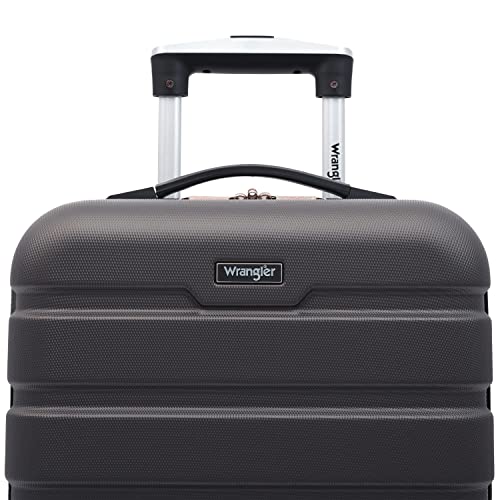 Wrangler 22" Hardside Spinner Carry-On Luggage, Charcoal