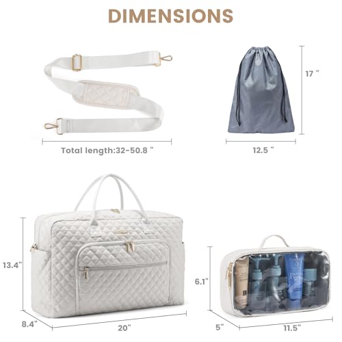 LOVEVOOK Travel Duffle Bag, Weekender Bag for Women with Professional Laptop Compartment Carry on Overnight Case with Toiletries Kit Wet Pocket for Business Travel, Hospital bag for Labor and Delivery