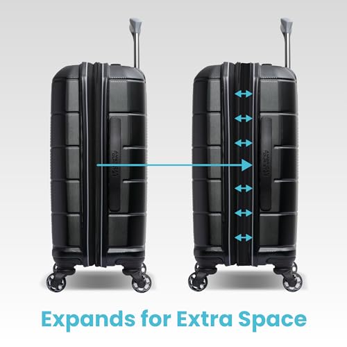 American Tourister Stratum 2.0 Expandable Hardside Luggage with Spinner Wheels, Carry-On, Jade Green