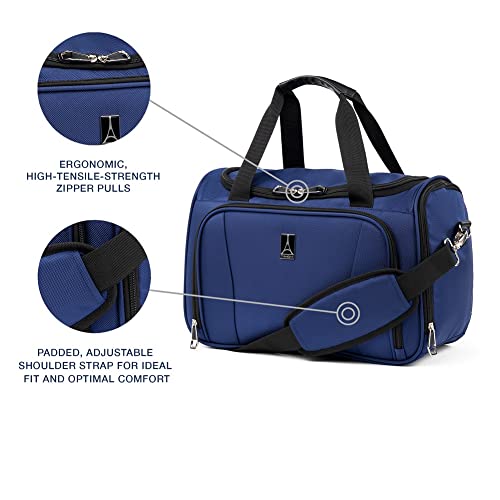 Travelpro Runway 3 piece Luggage Set, Carry on UnderSeat Luggage Soft Tote, Carry-on & Convertible Medium to Large 28-Inch Check-in Expandable Luggage, 4 Spinner Wheels, Softside Suitcase, Blue
