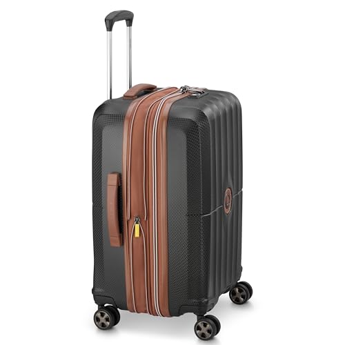 DELSEY PARIS Carrousel Hardside Expandable Luggage with Spinner Wheels, Black, Carry-on 21 Inch
