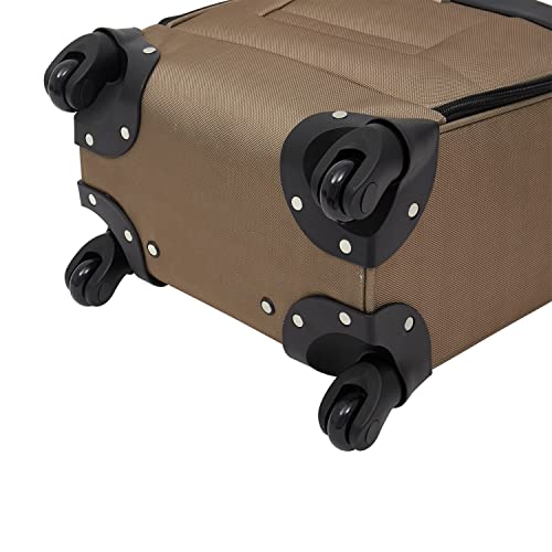 Wrangler 17" Underseat Spinner Carry-On Luggage, Mocha