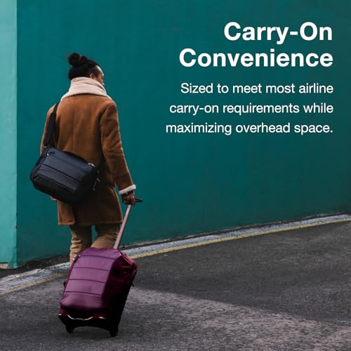 Osprey Ozone 2-Wheel Carry-On - Lightweight Carry-On Luggage with Oversized Wheels and Trolley Handle - Rolling Travel Suitcase for Air Travel, Overhead Compartments and Weekend Trips, Black