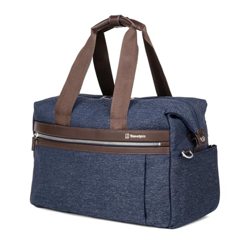 Travelpro Platinum Elite Carry on Soft Travel Underseat Tote Bag, Weekender, Overnight, Men and Women, True Navy Blue, 16.5 Inch