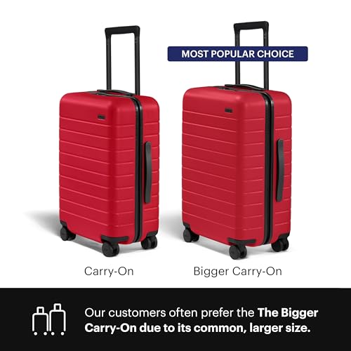 Away Carry-On Luggage - 22-Inch Lightweight Hardside Suitcase with 360° Spinner Wheels, Interior Compression System, TSA-Approved Lock - Cherry Red