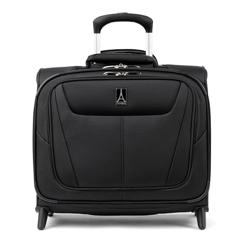 Travelpro Maxlite 5 Softside Lightweight Rolling Underseat Tote Upright 2 Wheel Bag, Men and Women, 14-Inch — Black