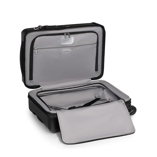 TUMI - Ventra Expandable 4-Wheeled Luggage - Men's and Women's Hard Sided Travel Suitcase - 21.8" Expandable Carry-On, Black Texture