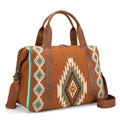 Wrangler Duffel Bag for Women Large Travel Weekender Bag Tapestry Designer Carry On Bags, Brown