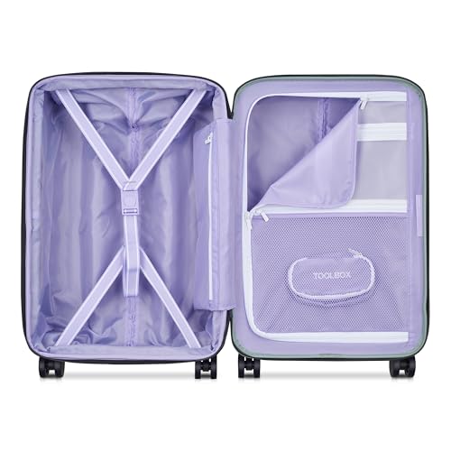 florence by mills Spin Me Away Hardside Expandable Luggage with Spinner Wheels, Sage Green, Carry-On 20 Inch