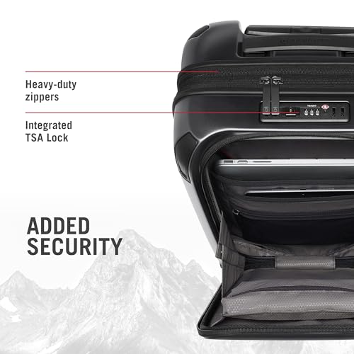Victorinox Spectra 3.0 Frequent Flyer Carry-On - Modern Hardside Carry-On Luggage - Rolling Suitcase with Spinner Wheels - Holds Travel Accessories - 37 Liters, Black