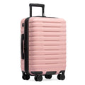 U.S. Traveler Boren Expandable Hardside Rugged Travel Luggage with 8 Spinner Wheels, Rose Pink, Carry-on 22-Inch