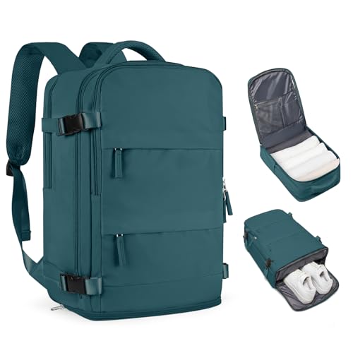 coofay A-peacock Blue carry-on luggage for 22x14x9 carry-on luggage