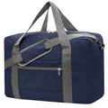 For Spirit Airlines Personal Item Bag 18x14x8 Foldable Carry on Bags for Airplanes Travel Duffel Bags for Women and Men(Snow Navy (With Shoulder Strap))