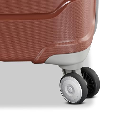 Samsonite Freeform Hardside Carry-On Luggage with Spinner Wheels - Hardshell Suitcase - TSA, Airline-Approved - Expandable Hard Shell, Smooth Rolling Wheels for Lightweight Travel - Burnt Orange