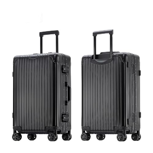 LUGMST 20 Inch All Aluminum Carry On Luggage, Aluminum Hard Shell Zipperless Suitcase with TSA Lock, Small Carry On Suitcase for Short Trips