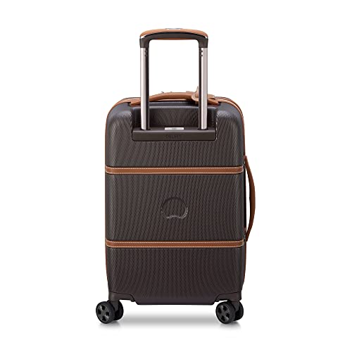 DELSEY PARIS Chatelet Air 2.0 - Hardside Carry-On Luggage 19 Inch - 360° Spinner Wheels - TSA Lock - USB Port - Lightweight Polycarbonate Travel Suitcase, Chocolate Brown